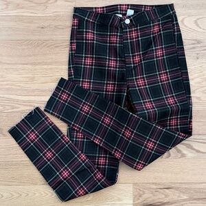 H&M Divided NWOT Tartan Plaid High-Waisted Skinny Pants (8)